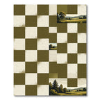 Checkerboard Nature Landscape Rug
