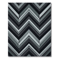 Monochromatic Chevron Layered Geometric Rug