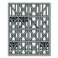 Gray Geometric Interlocking Square Window Rug