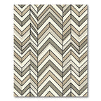 Modern Neutral Chevron Geometric Wood Tone Rug