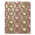 Ornate Rose Gold Heart Filigree Rug