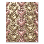 Ornate Rose Gold Heart Filigree Rug