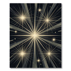 Radiant Golden Starburst Night Rug