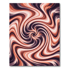 Coral And Plum Swirl Abstract Rug
