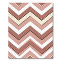 Terracotta White Subtle Chevron Zigzag Rug