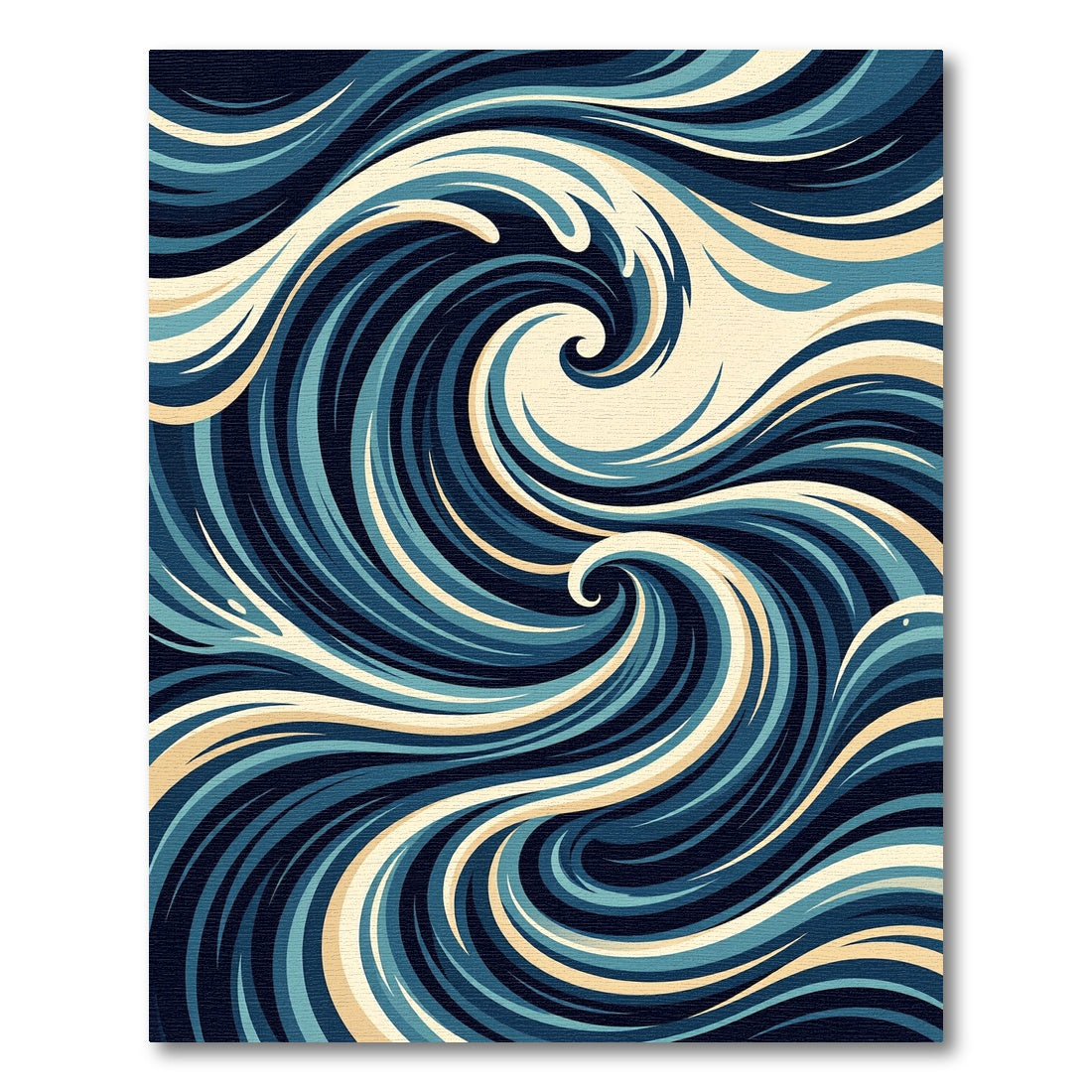 Deep Ocean Swirl Dynamic Wave Rug