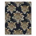 Leopard Spot Black Gold Animal Rug