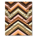 Earthy Tones Geometric Staircase Illusion Rug
