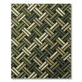 Forest Green Woven Basket Tweed Rug