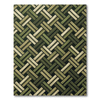 Forest Green Woven Basket Tweed Rug