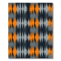 Modern Grey and Orange Zigzag Wave Rug