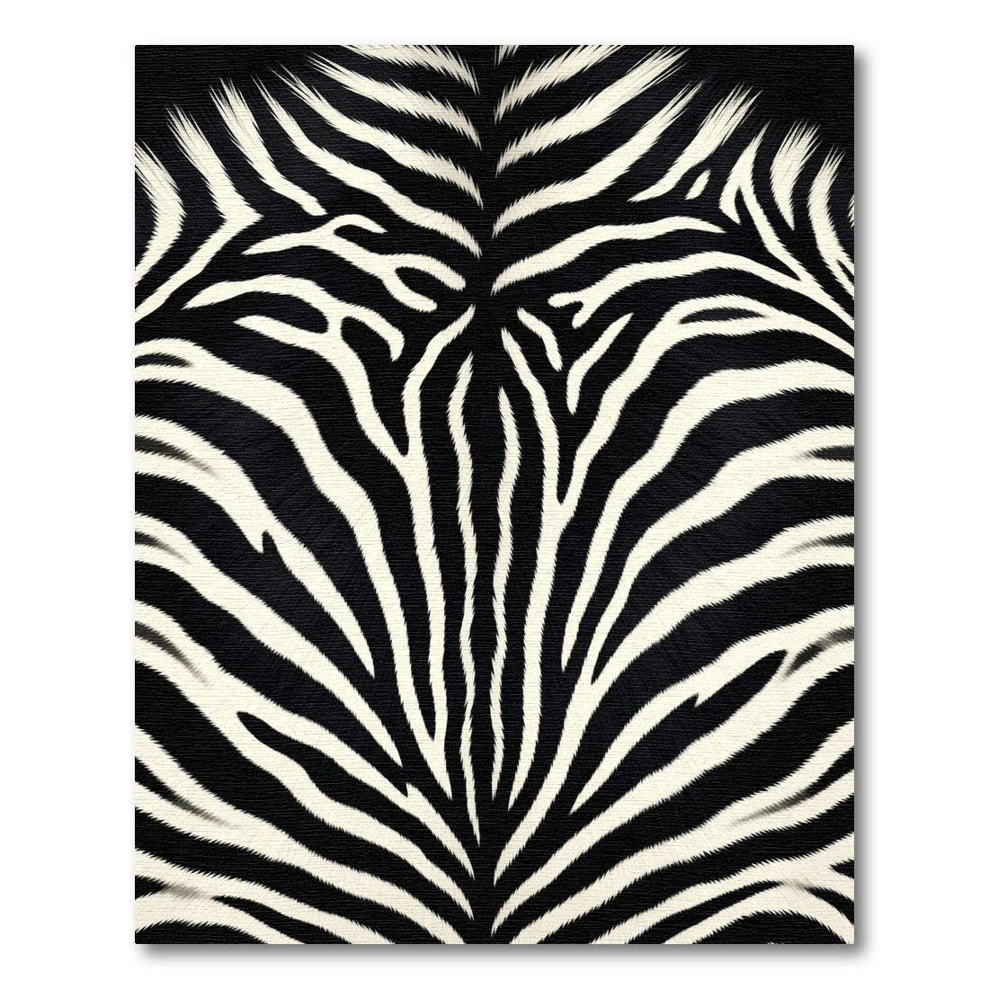 Black White Zebra Hide Rug