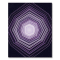 Geometric Violet Hexagon Tunnel Illusion Rug