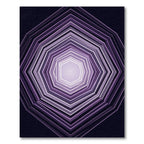 Geometric Violet Hexagon Tunnel Illusion Rug