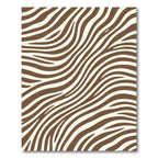 Modern Brown Zebra Wavy Stripe Rug