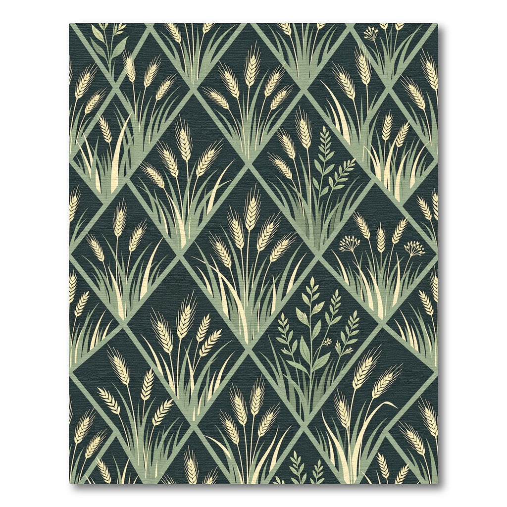 Earthy Golden Wheat Diamond Trellis Rug