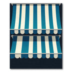 Classic Blue and White Striped Canopy Rug
