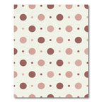 Cream Brown Polka Dot Circle Rug