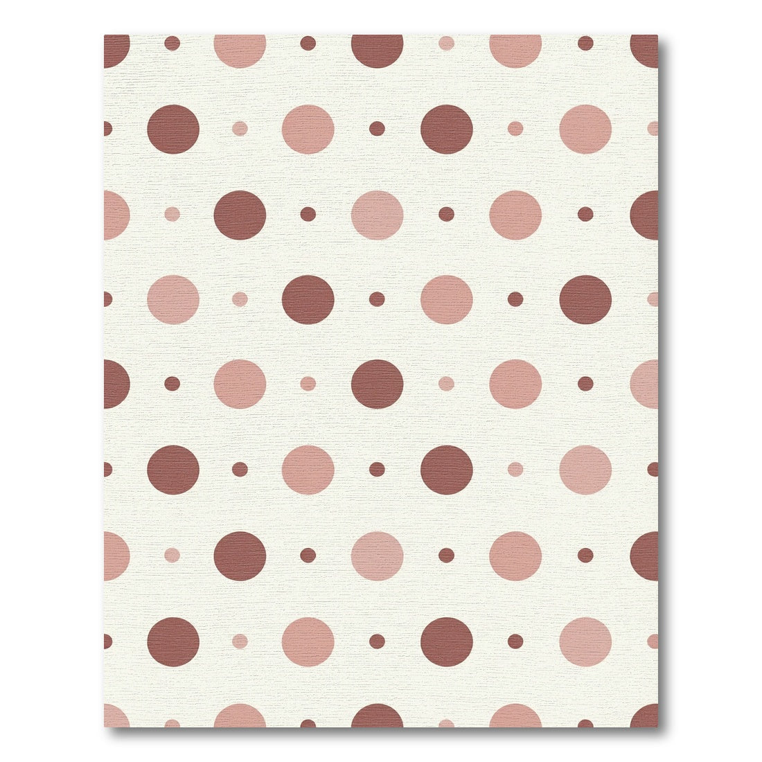 Cream Brown Polka Dot Circle Rug