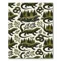 Forest Reptile Botanical Sage Green Tapestry Rug