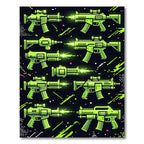 Neon Pixelated Laser Tactical Graphic Rug