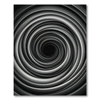 Modern Monochrome Infinite Vortex Swirl Rug