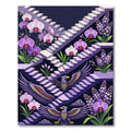 Purple Orchids and Eagles Stairs Rug