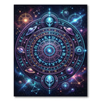 Cosmic Alien Zodiac Celestial Constellation Orb Rug