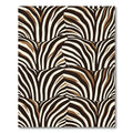 Modern Zebra Striped Earthy Tone Curve Rug