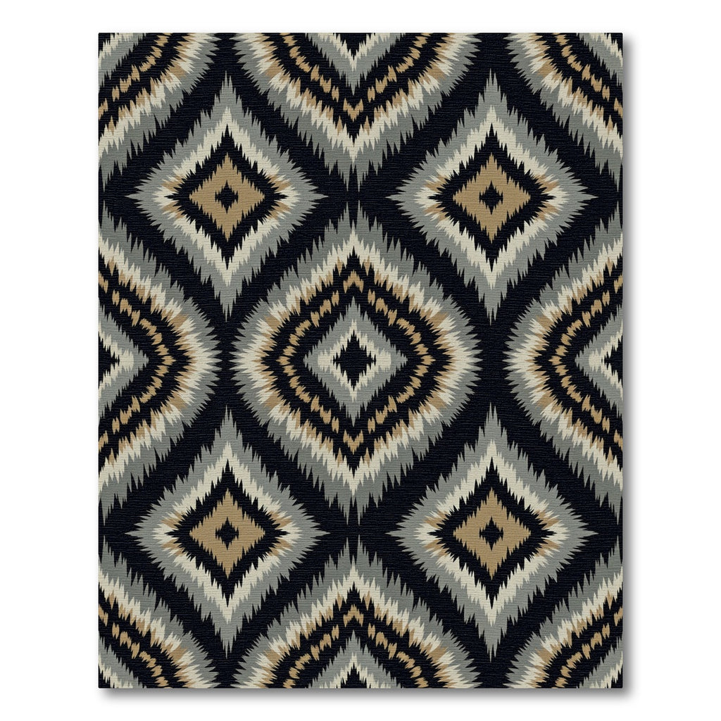 Golden Tan Diamond Zigzag Rug