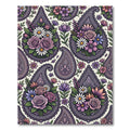 Elegant Lavender Floral Paisley Medallion Rug