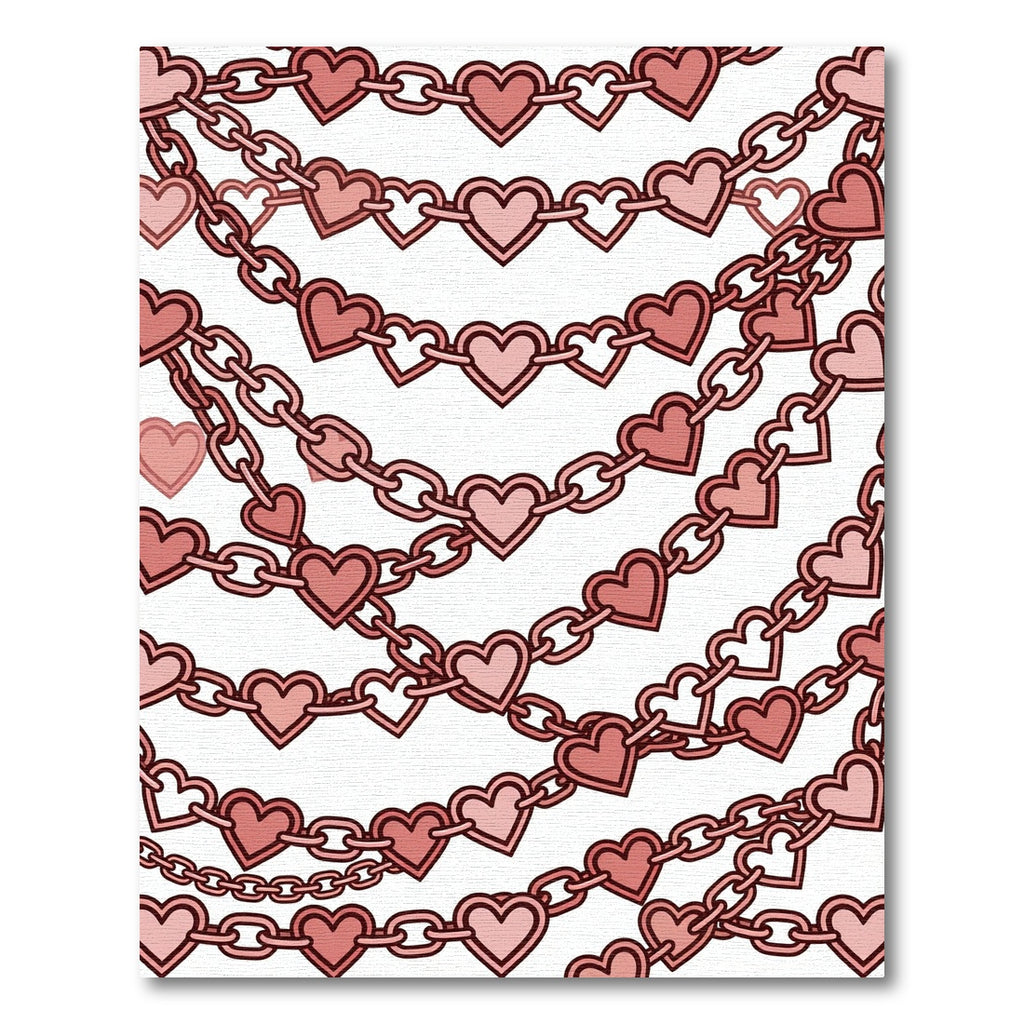 Pink Heart Chain Garlands Rug