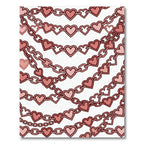 Pink Heart Chain Garlands Rug