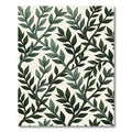 Deep Emerald Vines Over Cream Rug