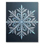 Elegant Ice Blue Crystal Snowflake Rug