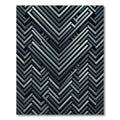 Sophisticated Gray Chevron Interlocking Geometric Rug