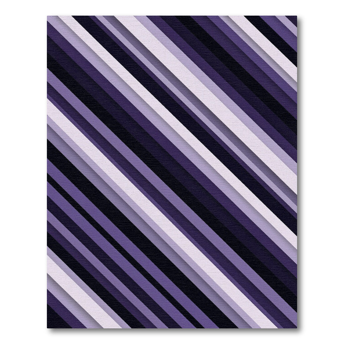 Modern Purple Diagonal Striped Abstract Rug