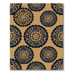Gilded Indigo Mandala Medallion Rug