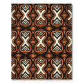 Geometric Terracotta Tribal Hourglass Earthy Rug