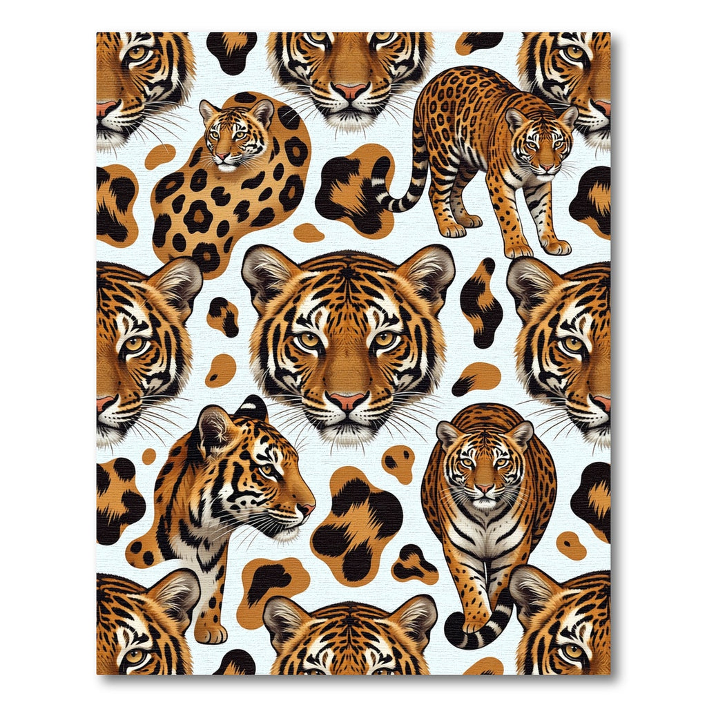 Bold Tiger And Leopard Spots Rug
