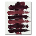 Deep Burgundy Abstract Horizontal Brushstrokes Rug