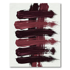 Deep Burgundy Abstract Horizontal Brushstrokes Rug