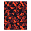 Crimson Red Triangles Geometric Composition Rug
