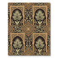 Ornate Black Gold Palm Archway Rug