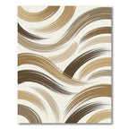 Contemporary Earth Tone Abstract Swirl Rug