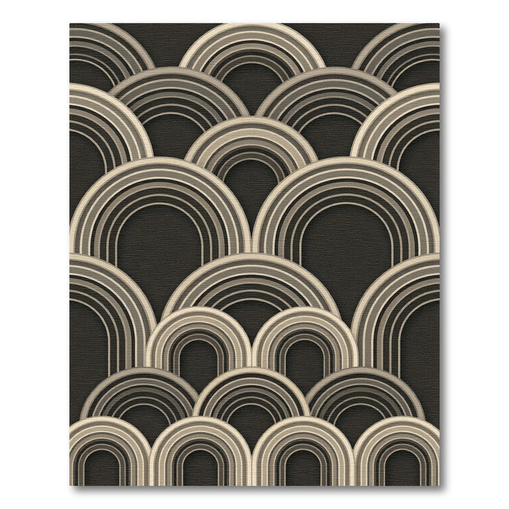 Art Deco Gray Archway Composition Rug