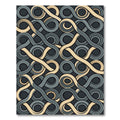 Golden Infinity Interlocking Slate Geometric Rug