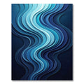 Deep Sapphire Blue Wavy Layers Rug