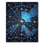 Celestial Navy Gold Star Geometric Rug