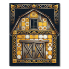 Yellow Floral Barn Tile Surround Rug